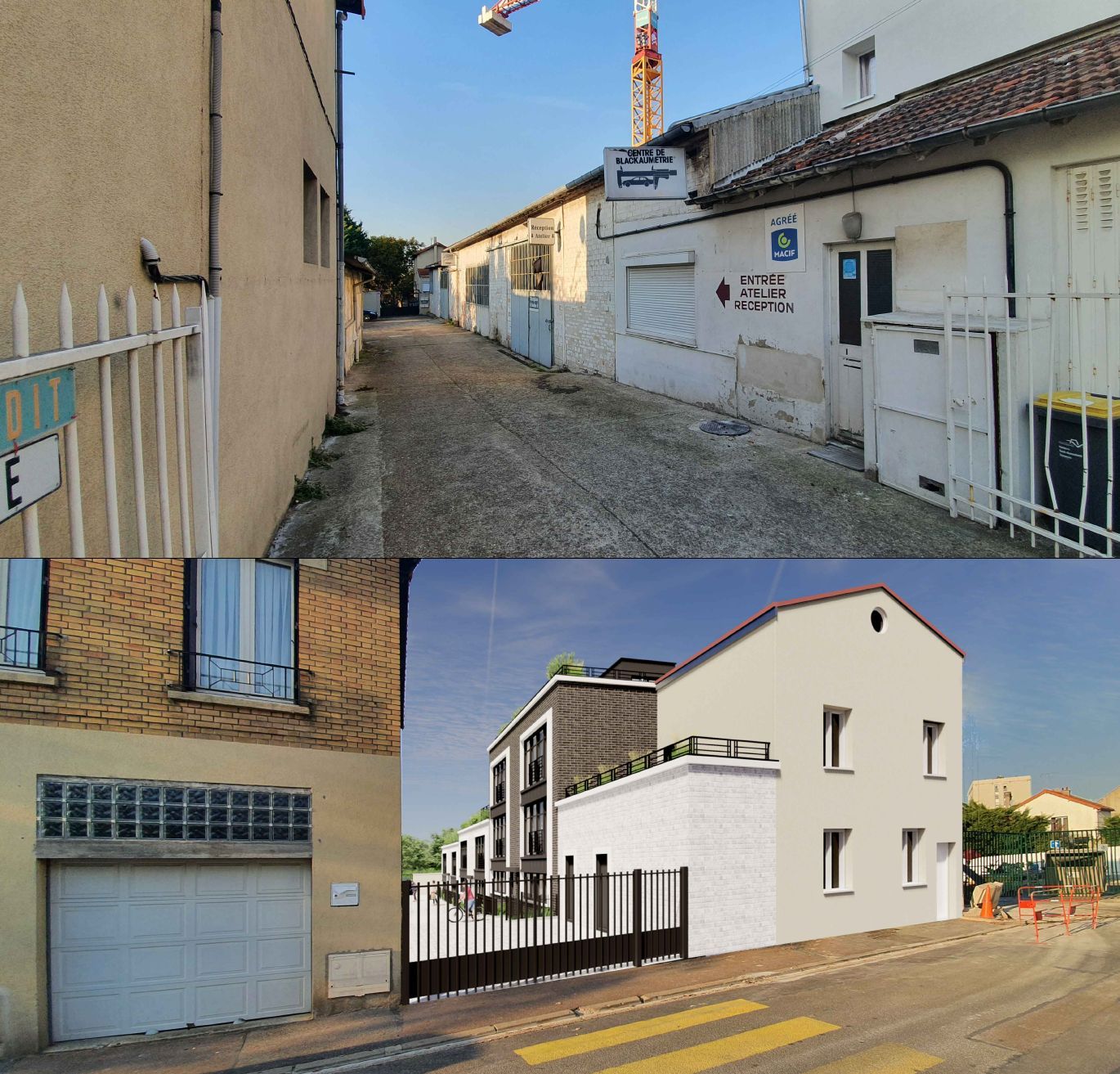 Perspective de projet · Montage d’état existant et visuel du projet